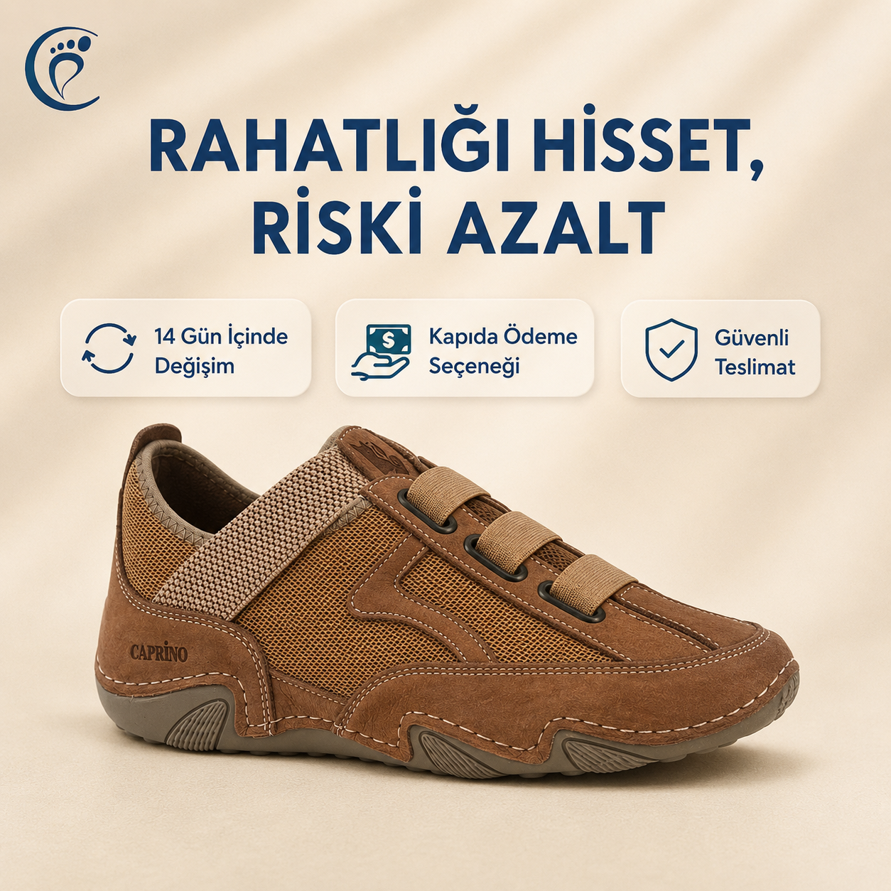 Relaxify ortopedik erkek deri ayakkabı