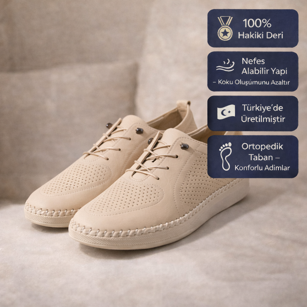 Comfort dikişli taban ortopedik tabanlı kadın ayakkabısı