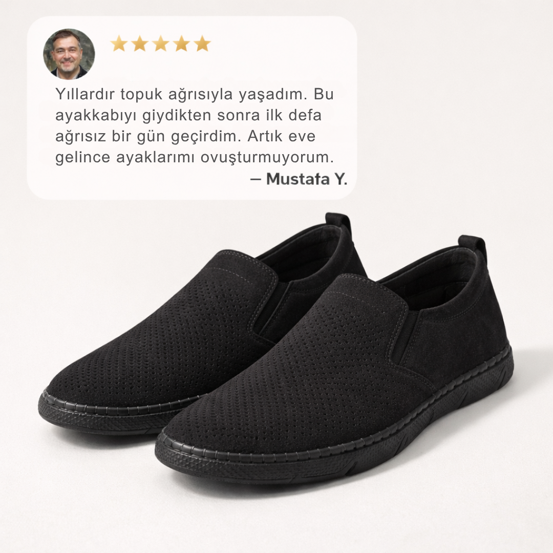 Comfort dikişli taban ortopedik tabanlı erkek ayakkabısı