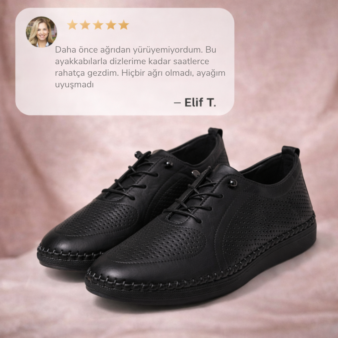 Comfort dikişli taban ortopedik tabanlı kadın ayakkabısı
