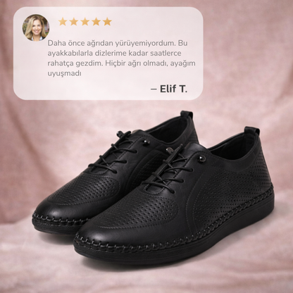 Comfort dikişli taban ortopedik tabanlı kadın ayakkabısı