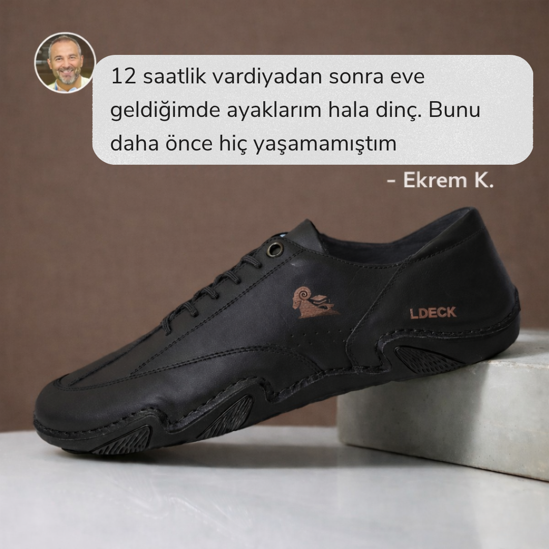 Klasik deri nefes alabilen ortopedik ayakkabı