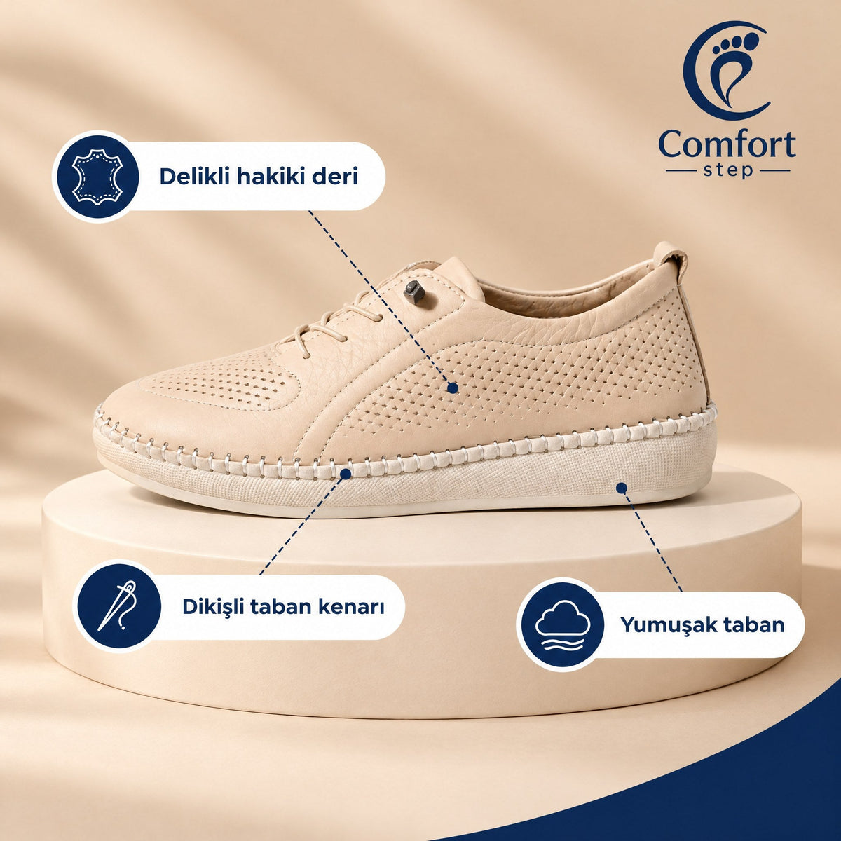 Hakiki Deri Comfort Kadın Ayakkabısı – öne çıkan özellikler