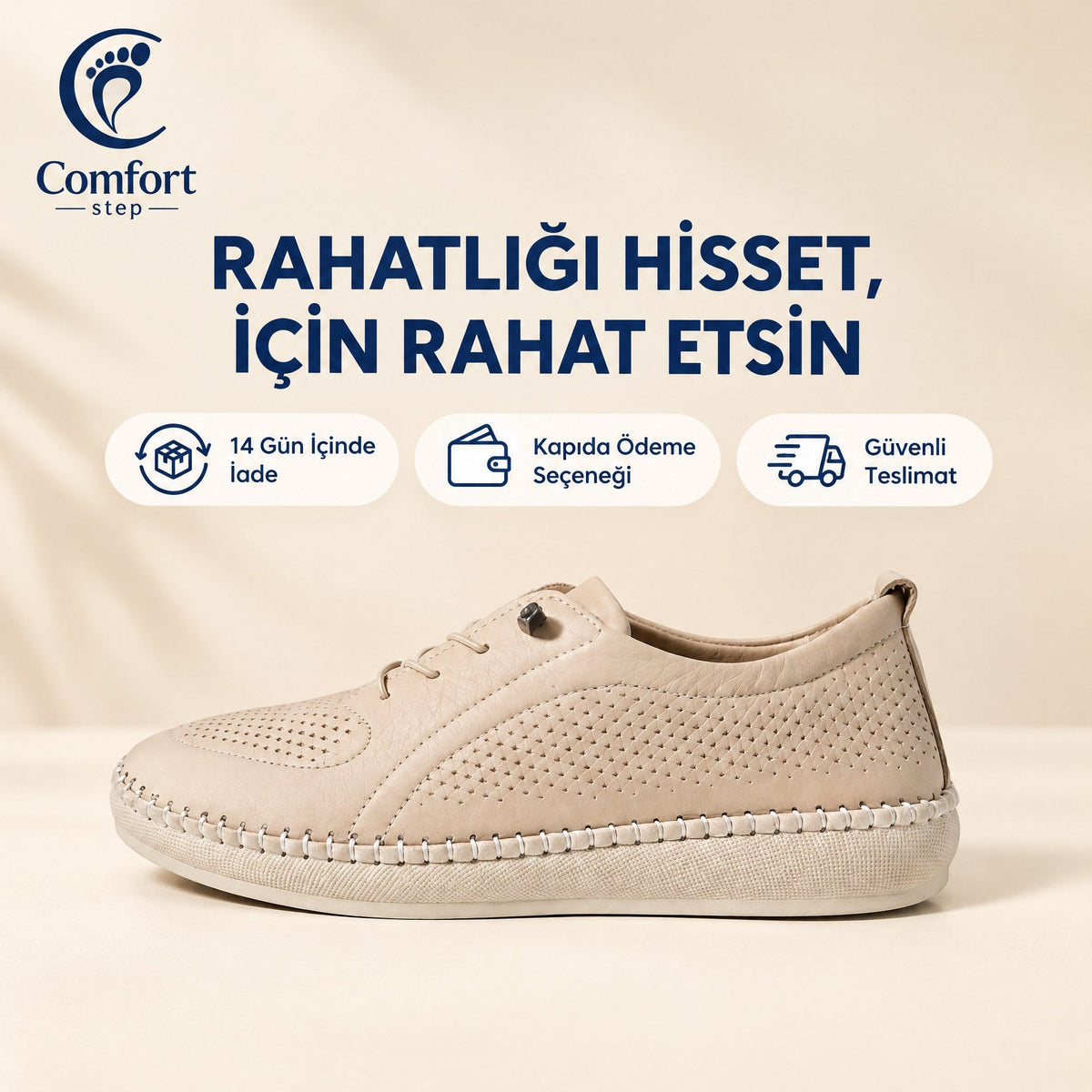 Hakiki Deri Comfort Kadın Ayakkabısı – 14 gün iade, kapıda ödeme, güvenli teslimat