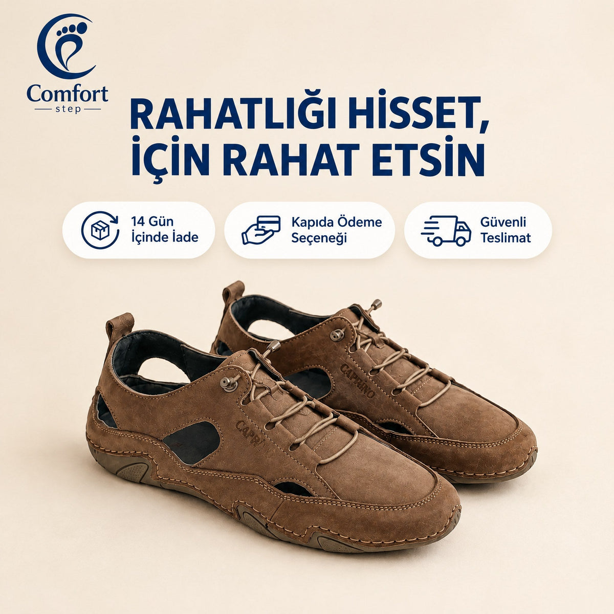 Nefes Alan Comfort Deri Ayakkabı – 14 gün iade, kapıda ödeme, güvenli teslimat