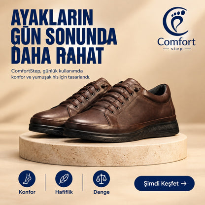 Su Geçirmez Hakiki Deri Comfort Ayakkabı – gün sonunda daha rahat